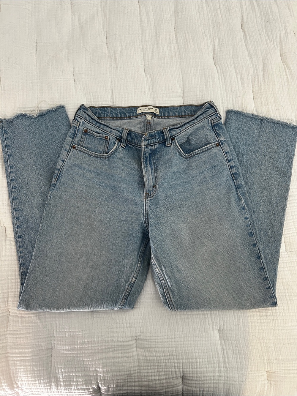 Abercrombie & Fitch Light Wash Straight-Leg Jeans